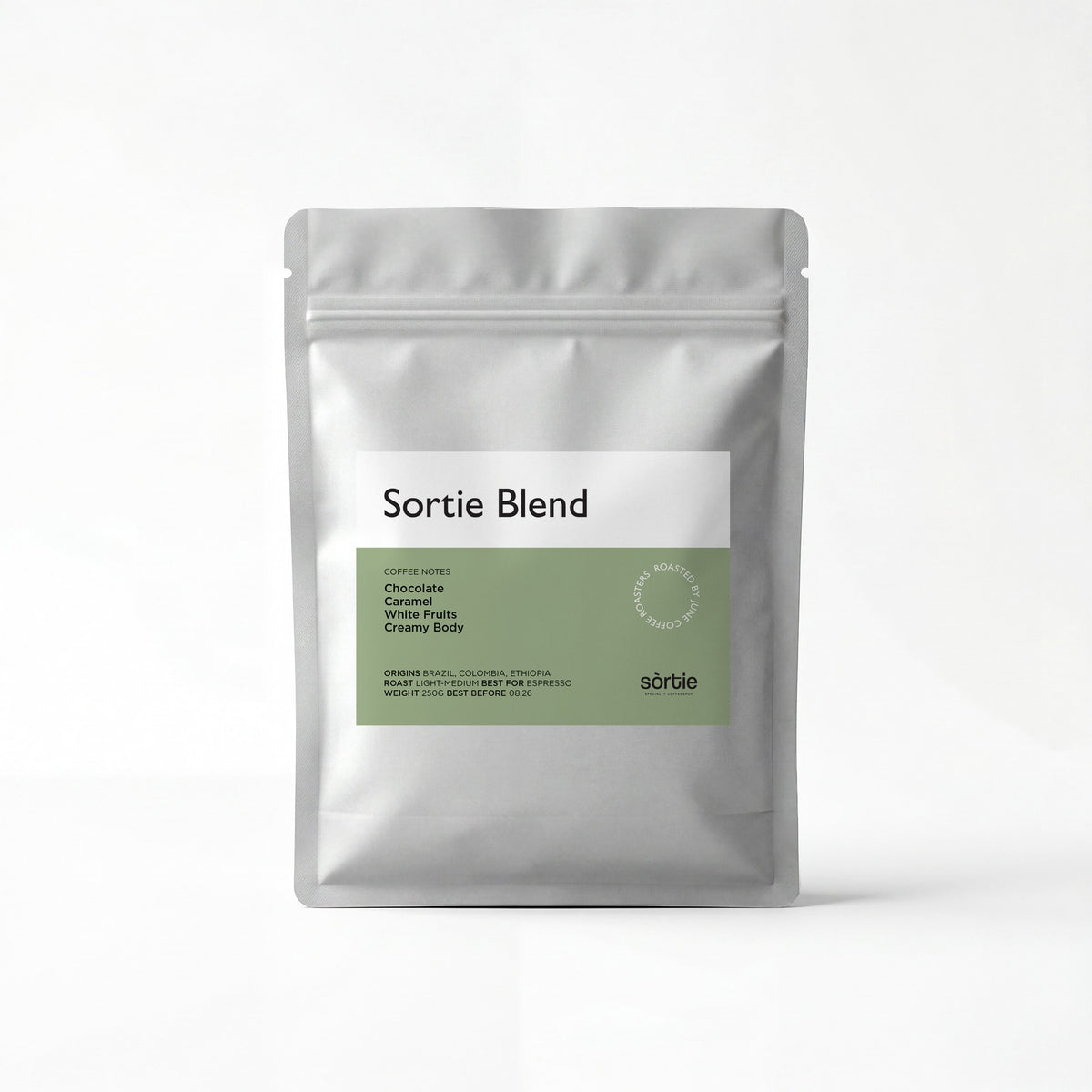 Sortie Blend specialty coffee beans for espresso.
